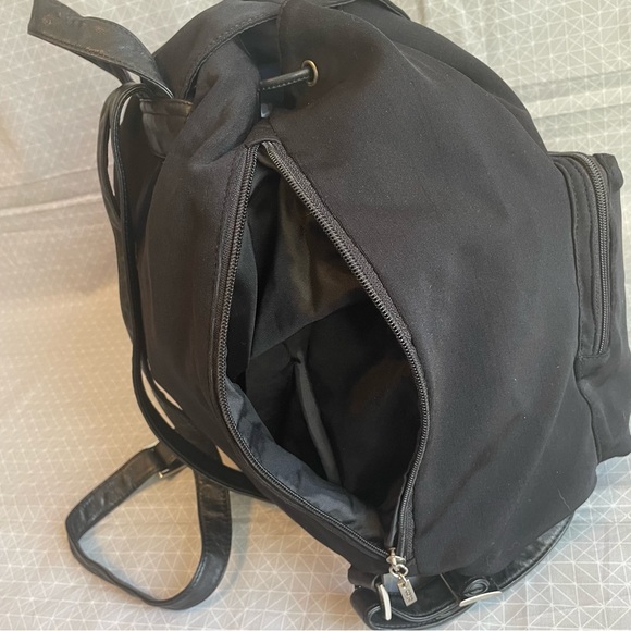 Cobo International Nylon & Leather Drawstring Backpack - Picture 5 of 11